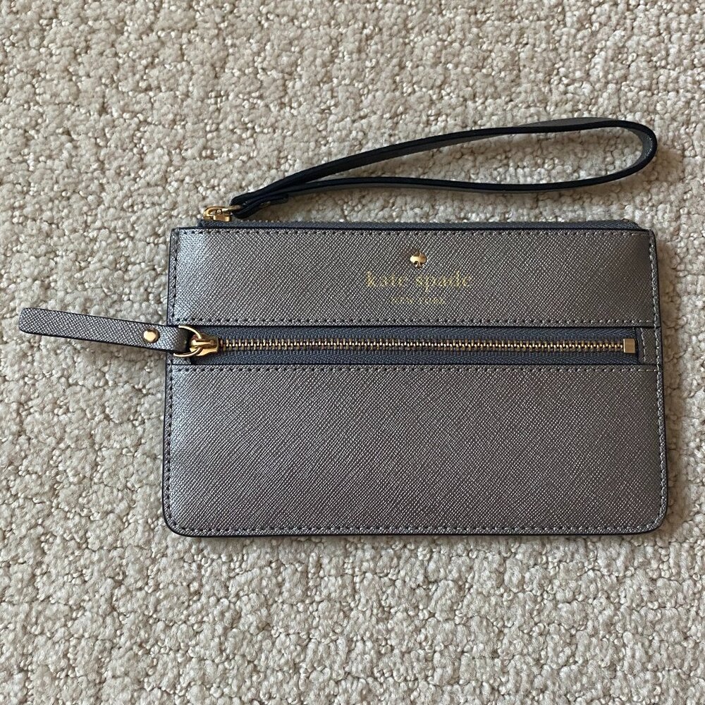Kate Spade Silver Wristlet Wallet
